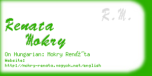 renata mokry business card